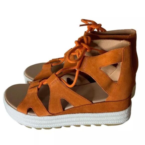 Sorel Cameron Shoes Womens Size 9.5 Lace Up Gladiator Sandals Flat Casual Summer - Picture 4 of 14